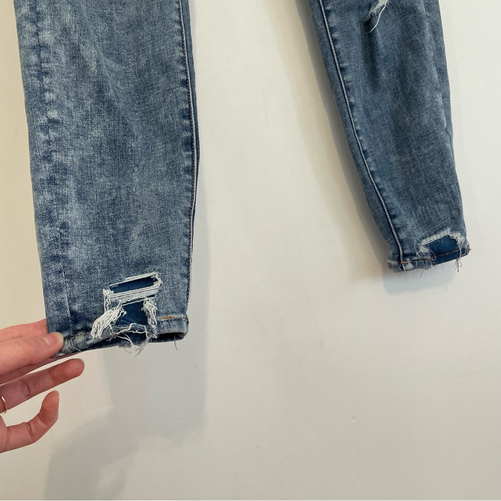 AMERICAN EAGLE AE Ne(x)t Level Curvy High-Waisted Jegging Ripped Patched 4 CURVY - Picture 11 of 16